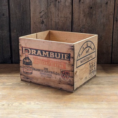 Caisse bois whisky écossais Drambuie Liqueur Co. 